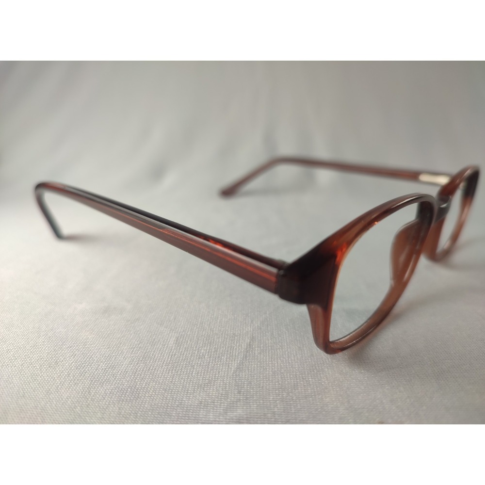 Vintage ROMCO Brown Acetate Eyeglass Frames 19-55 USA Military 5 1/2